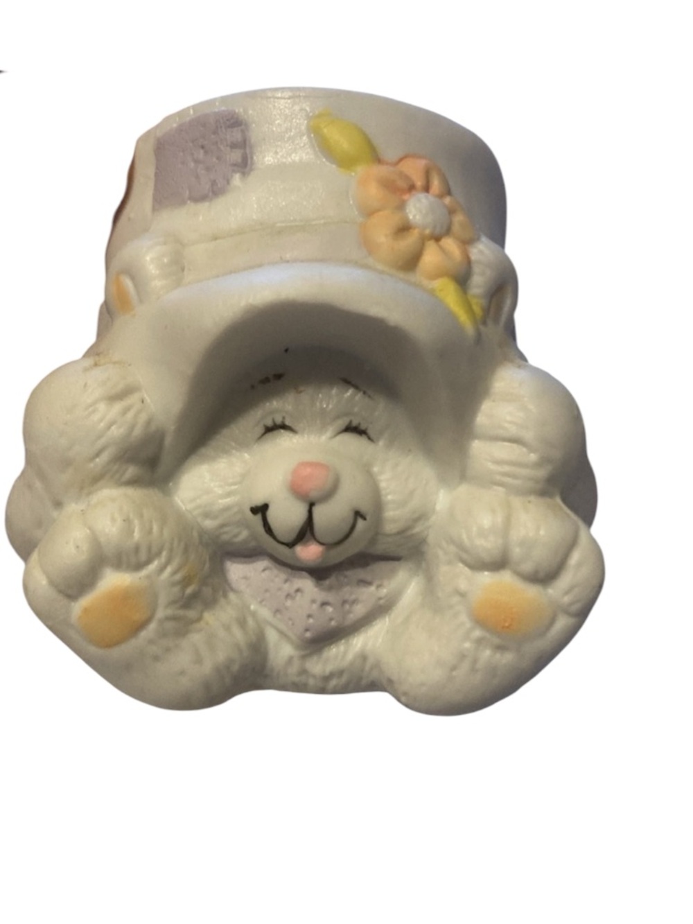 Vtg Easter Bunny Flower Bud Vase Toothpick Holder